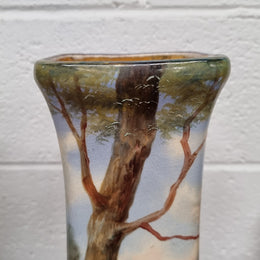 Decorative pair of Victorian hand painted vases. They have been sourced locally and are in good original condition, please view photos as they help form part of the description.
