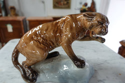 Beswick Statue of Puma on a Rock | Antique & Vintage | Moonee Ponds Antiques | Australia Wide Delivery