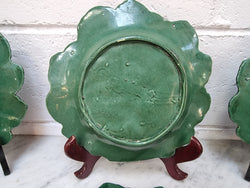 Set of 6 Victorian Majolica Grape Vine Plates | Antique & Vintage | Moonee Ponds Antiques | Australia Wide Delivery