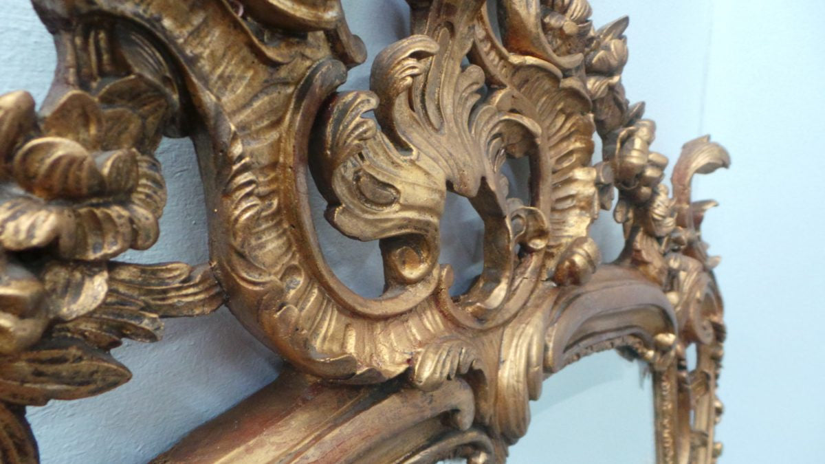 An Early 19 th Century Rare Rococo Highly Decorative Large Mirror | Antique & Vintage | Moonee Ponds Antiques | Australia Wide Delivery