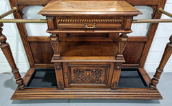 Grand Henry 2nd Style French Oak Hall Stand | Antique & Vintage | Moonee Ponds Antiques | Australia Wide Delivery