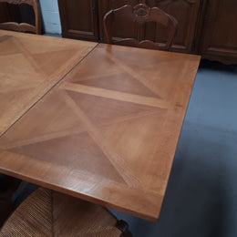 French Oak Spanish Style Extension Table