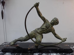 Art Deco Sculpture Of "The Bender" Signed By Jean De Roncourt With His Initials | Antique & Vintage | Moonee Ponds Antiques | Australia Wide Delivery
