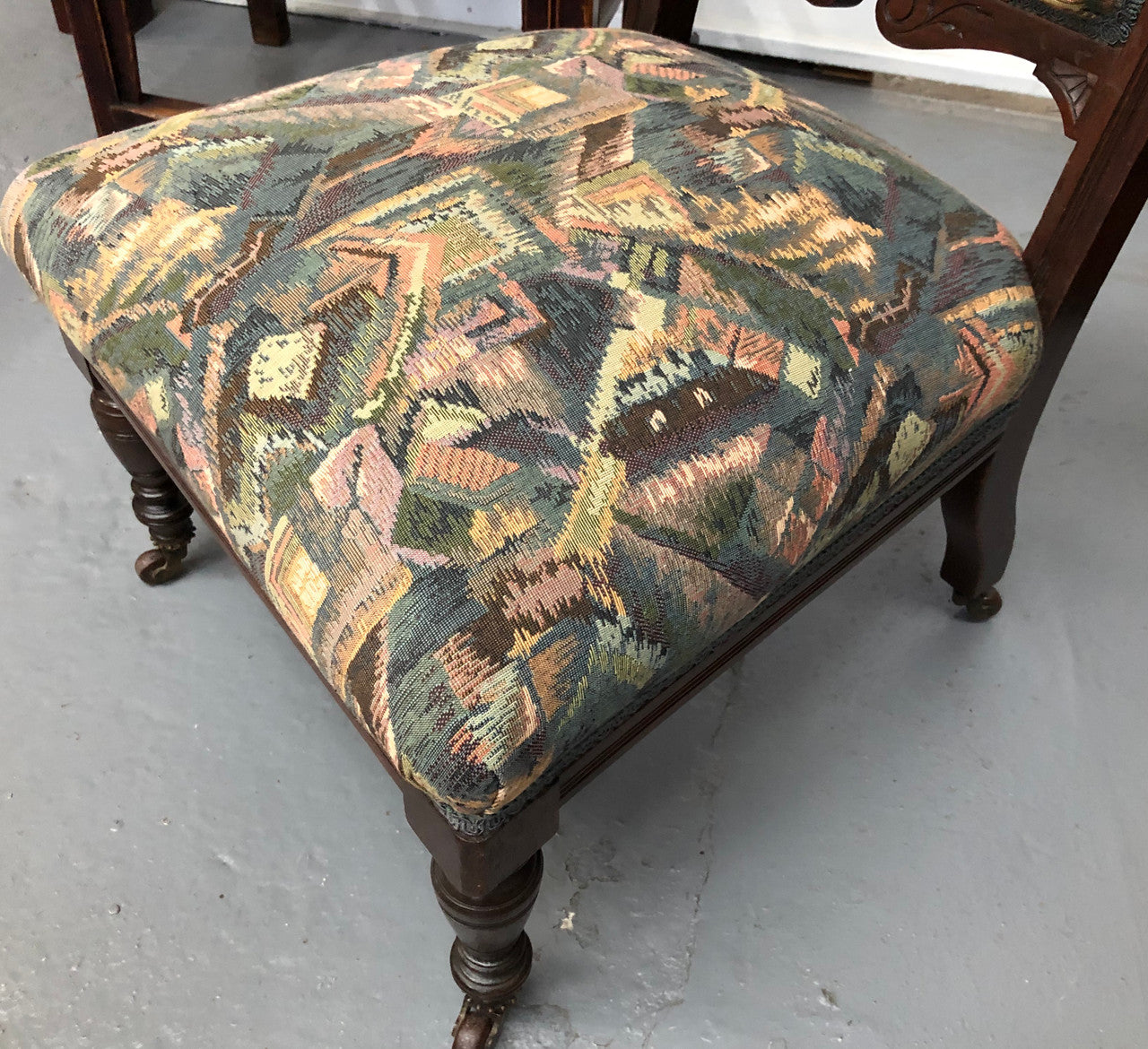 An Upholstered Edwardian Bedroom Chair | Antique & Vintage | Moonee Ponds Antiques | Australia Wide Delivery