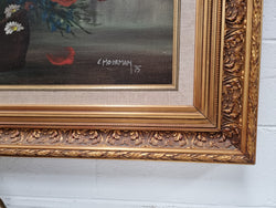 Beautiful Framed Oil on Canvas of Poppies & Daisy's | Antique & Vintage | Moonee Ponds Antiques | Australia Wide Delivery