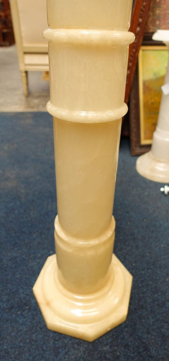 Large Vintage Italian Alabaster Pedestal