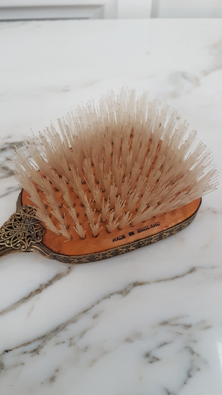 Vintage Embroidered Hair Brush