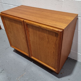 Lovely Vintage Teak two door cabinet ideal for a television cabinet in good original condition.
