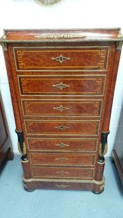 French 19th Century Inlaid Amboyna Abattant | Antique & Vintage | Moonee Ponds Antiques | Australia Wide Delivery