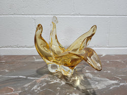 Murano Style Golden Yellow Glass Bird Bowl | Antique & Vintage | Moonee Ponds Antiques | Australia Wide Delivery