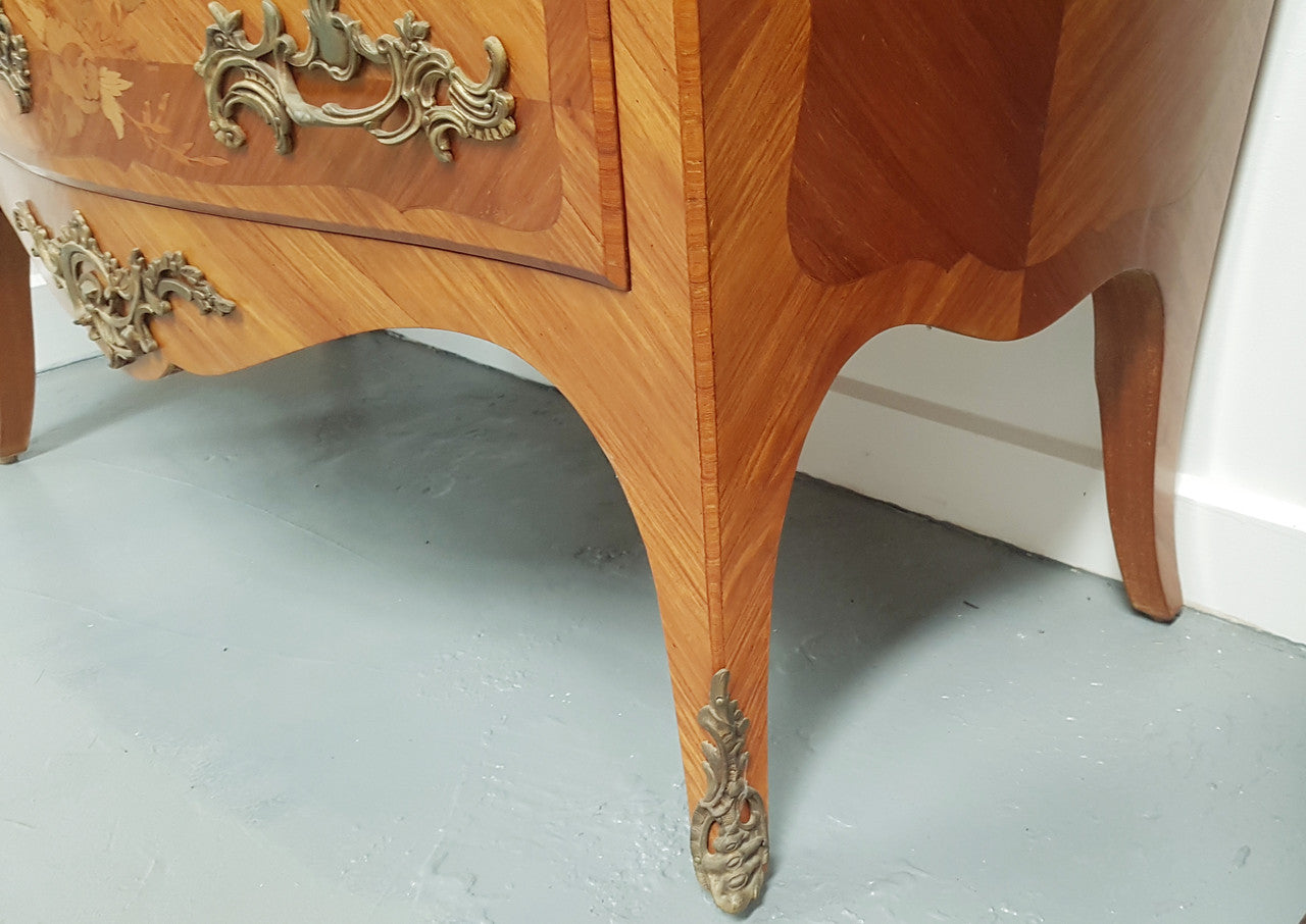 Three Drawer French Marquetry Inlaid Commode | Antique & Vintage | Moonee Ponds Antiques | Australia Wide Delivery