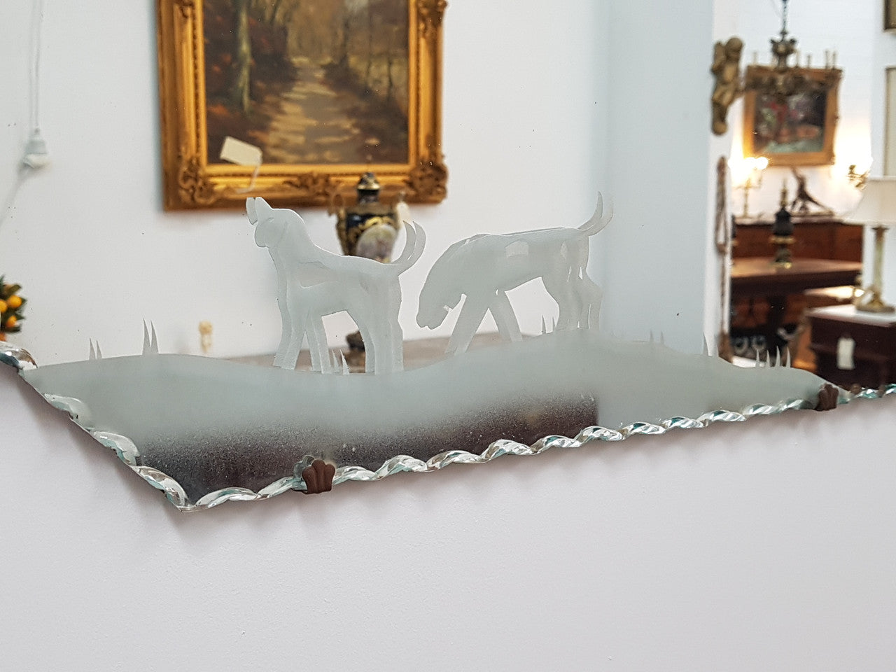 Art Deco Etched Mirror