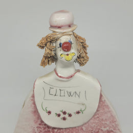 Signed pastel ceramic Italian clown figure. In good original condition.