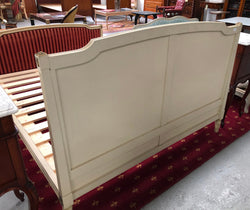 French Queen Size Upholstered Louis XV Style Painted Bed | Antique & Vintage | Moonee Ponds Antiques | Australia Wide Delivery