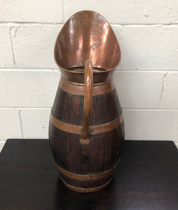 French Oak Coopered With Copper Large Jug | Antique & Vintage | Moonee Ponds Antiques | Australia Wide Delivery