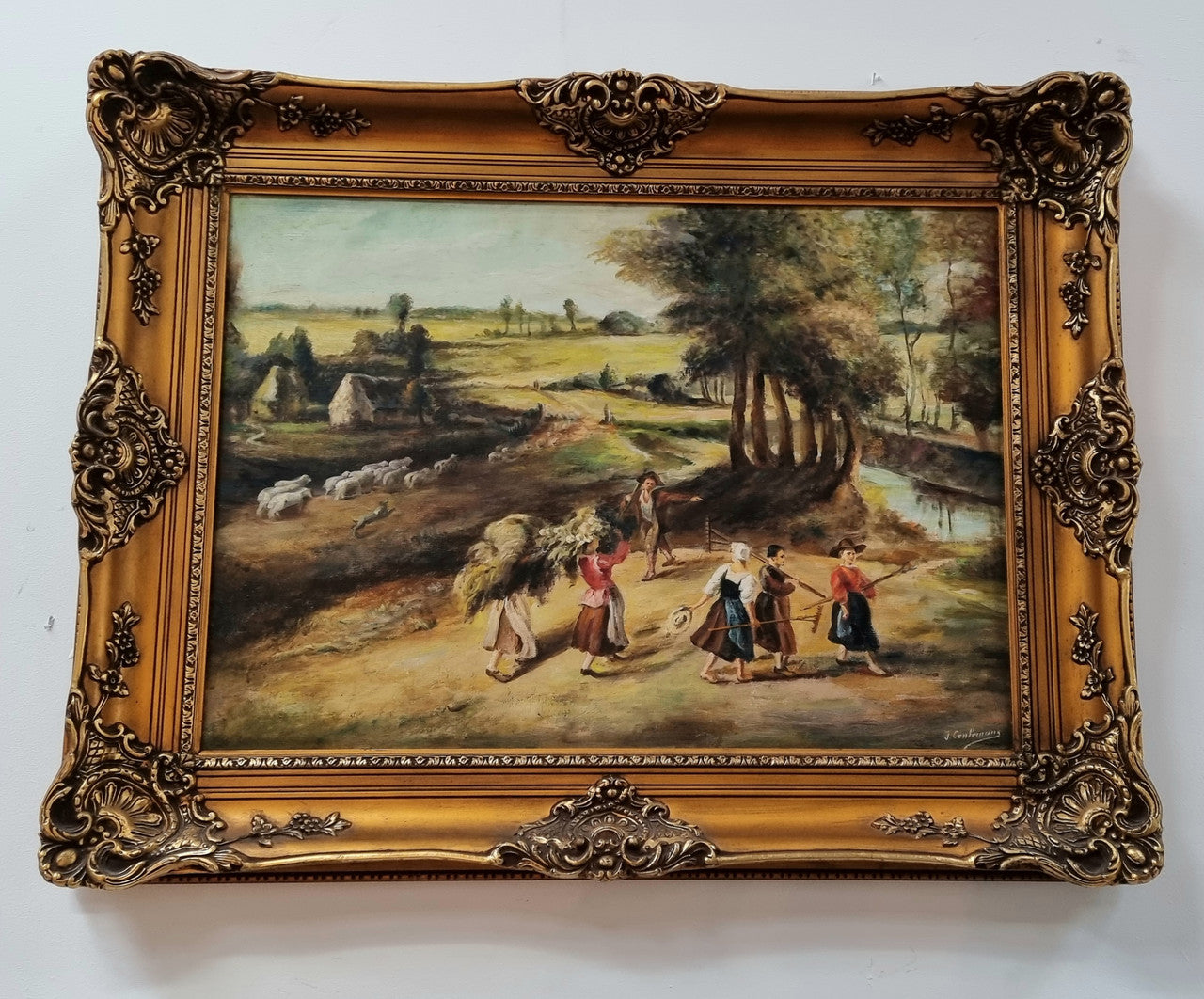 A lovely French Dutch style oil painting | Antique & Vintage | Moonee Ponds Antiques | Australia Wide Delivery