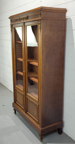 Walnut French Two Door Bookcase | Antique & Vintage | Moonee Ponds Antiques | Australia Wide Delivery