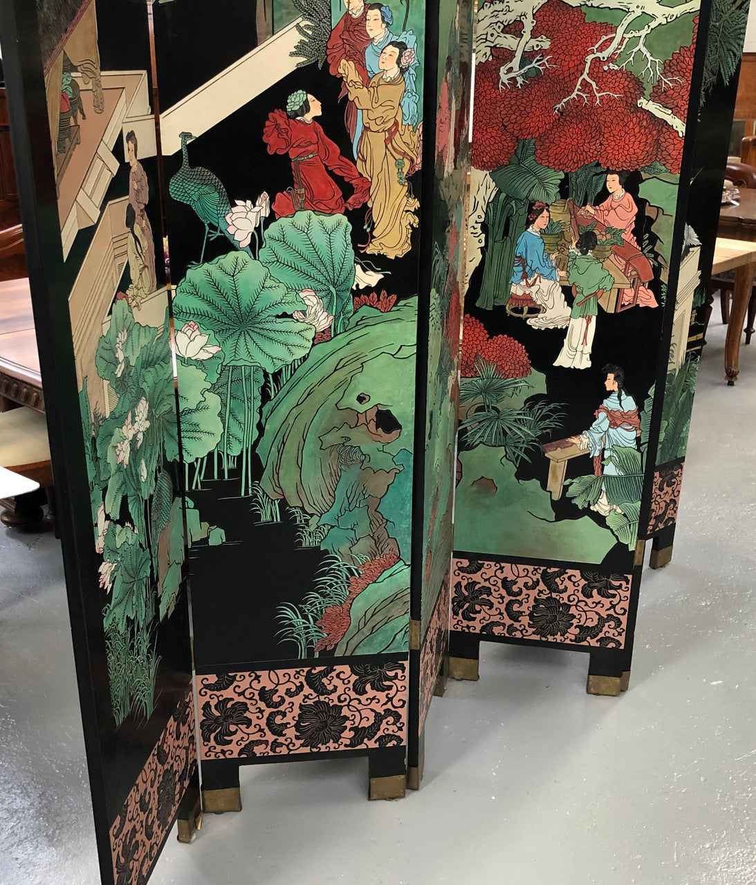 Vintage Vibrant Chinese Room Divider | Antique & Vintage | Moonee Ponds Antiques | Australia Wide Delivery