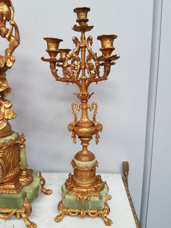 French Gilt Bronze Three Piece Clock Set | Antique & Vintage | Moonee Ponds Antiques | Australia Wide Delivery