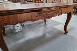 Oak Louis 15th Style Parquetry Top Extension Dining Table | Antique & Vintage | Moonee Ponds Antiques | Australia Wide Delivery