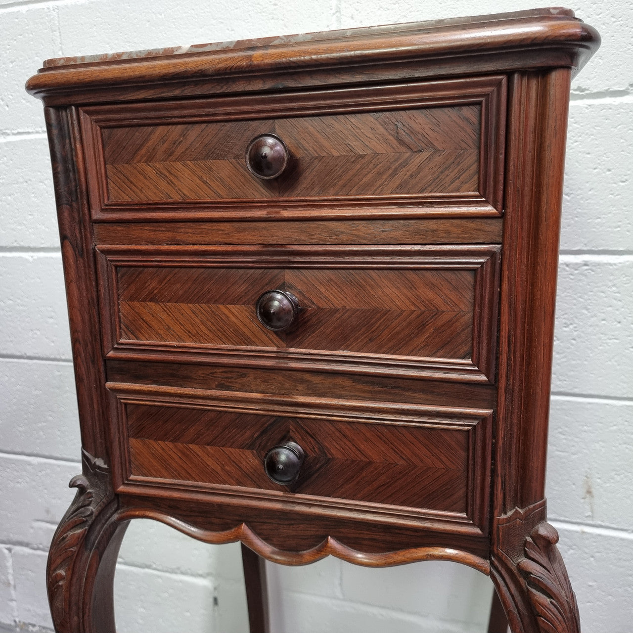 French Rosewood Louis XV Style Single Bedside Cabinet | Antique & Vintage | Moonee Ponds Antiques | Australia Wide Delivery