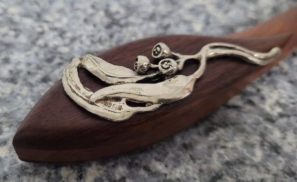 Australian Cedar and sterling silver letter opener. In good original condition, please view photos as they help form part of the description.