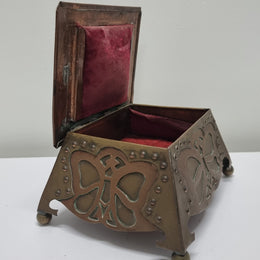 Arts and Crafts Copper Jewellery Box