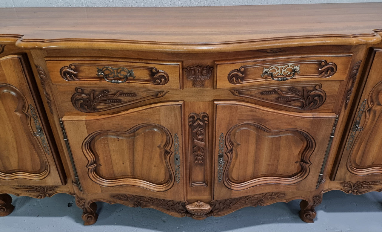 Amazing Grand Louis XV Style Walnut Four Door Beautifully Carved Sideboard | Antique & Vintage | Moonee Ponds Antiques | Australia Wide Delivery