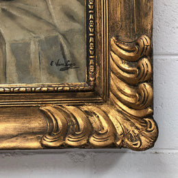 French Style Framed Floral Painting