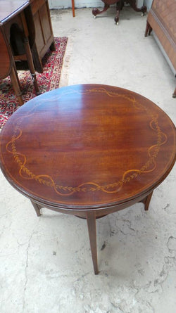 Round Inlaid Centre Table | Antique & Vintage | Moonee Ponds Antiques | Australia Wide Delivery