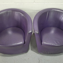 Pair of vintage Parentesi armchairs designed by Pietro Arosio for Tacchini with original leather upholstery and in good original detailed condition.