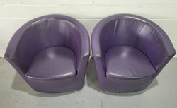 Tacchini Set of Two Parentesi Armchairs With Purple Upholstery | Antique & Vintage | Moonee Ponds Antiques | Australia Wide Delivery