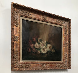 Beautiful French Antique Floral Painting | Antique & Vintage | Moonee Ponds Antiques | Australia Wide Delivery
