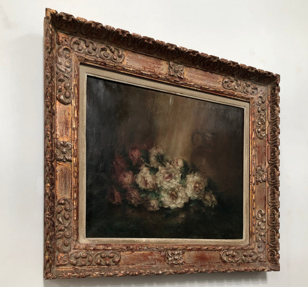 French Antique Floral Painting