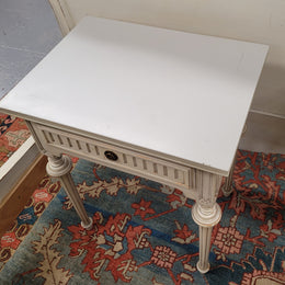 Pair Vintage French Louis 16th style single drawer bedside with original paint. They have been sourced from France and are in good original condition.