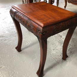 Beautifully carved Small Desk and stool