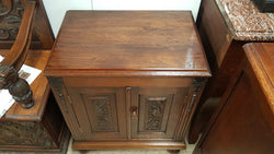 Petite French Oak Carved Two Door Cabinet | Antique & Vintage | Moonee Ponds Antiques | Australia Wide Delivery