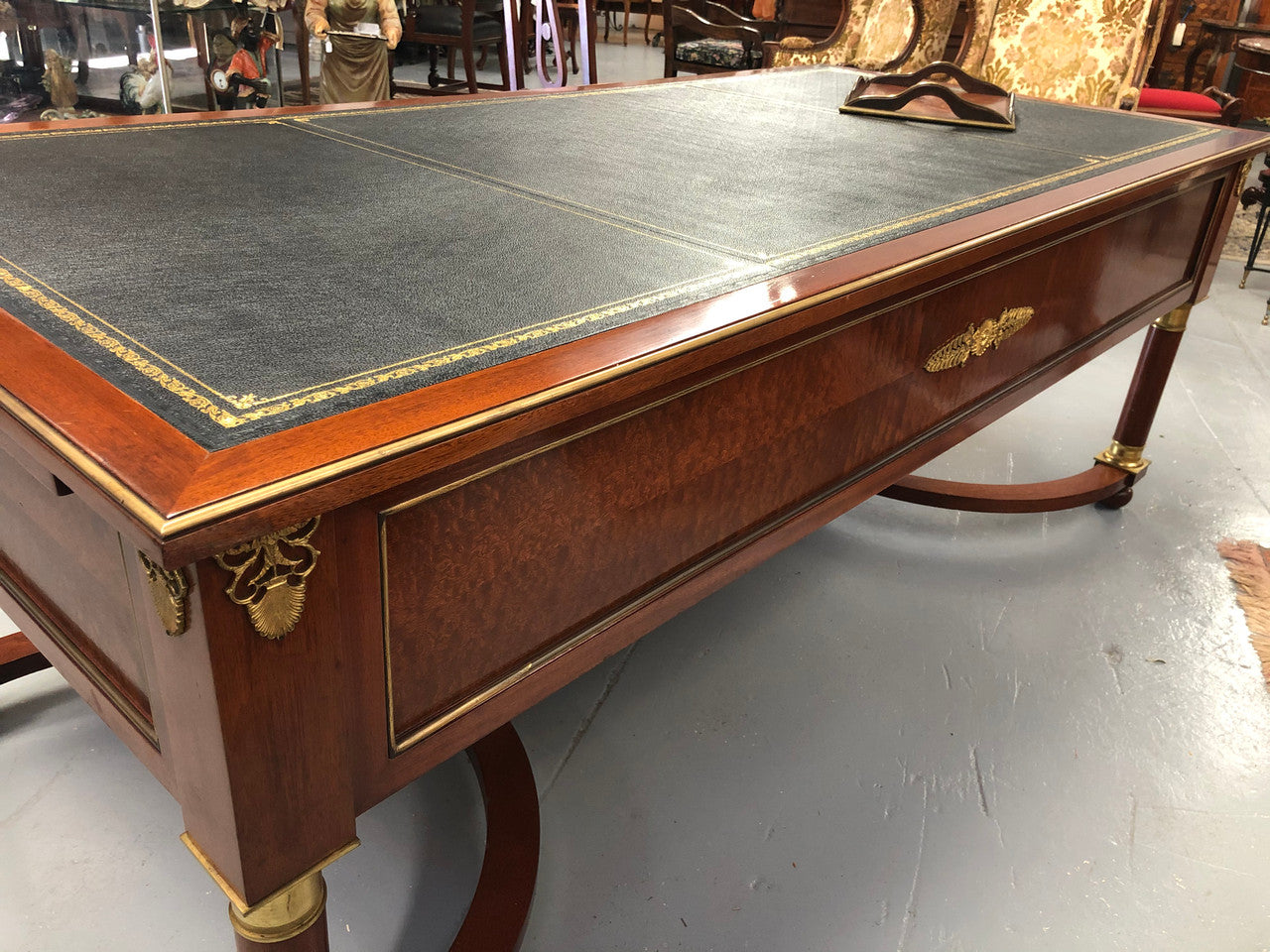 An Impressive French Deco Empire Mahogany Desk | Antique & Vintage | Moonee Ponds Antiques | Australia Wide Delivery