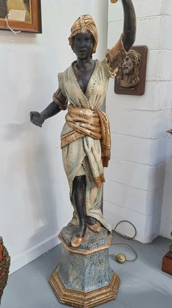French 19th Century Blackamoor Lamp Of Grand Proportions | Antique & Vintage | Moonee Ponds Antiques | Australia Wide Delivery