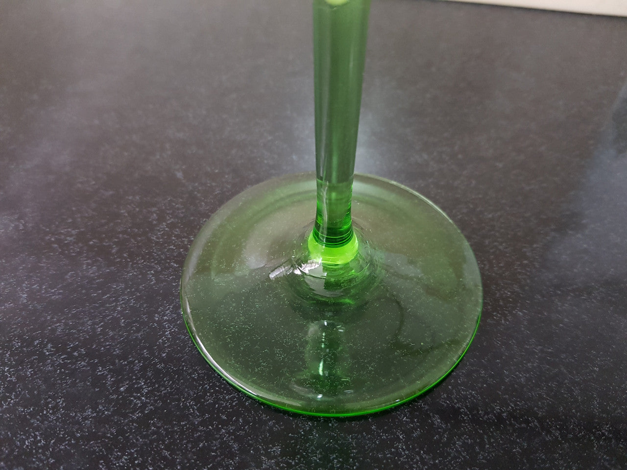 Green Etched Goblet | Antique & Vintage | Moonee Ponds Antiques | Australia Wide Delivery