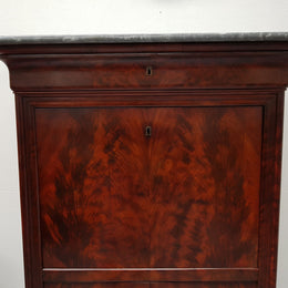 French Flame Mahogany Secretaire a Abattant