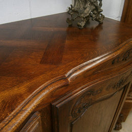 Antique French Oak Three Door Sideboard
