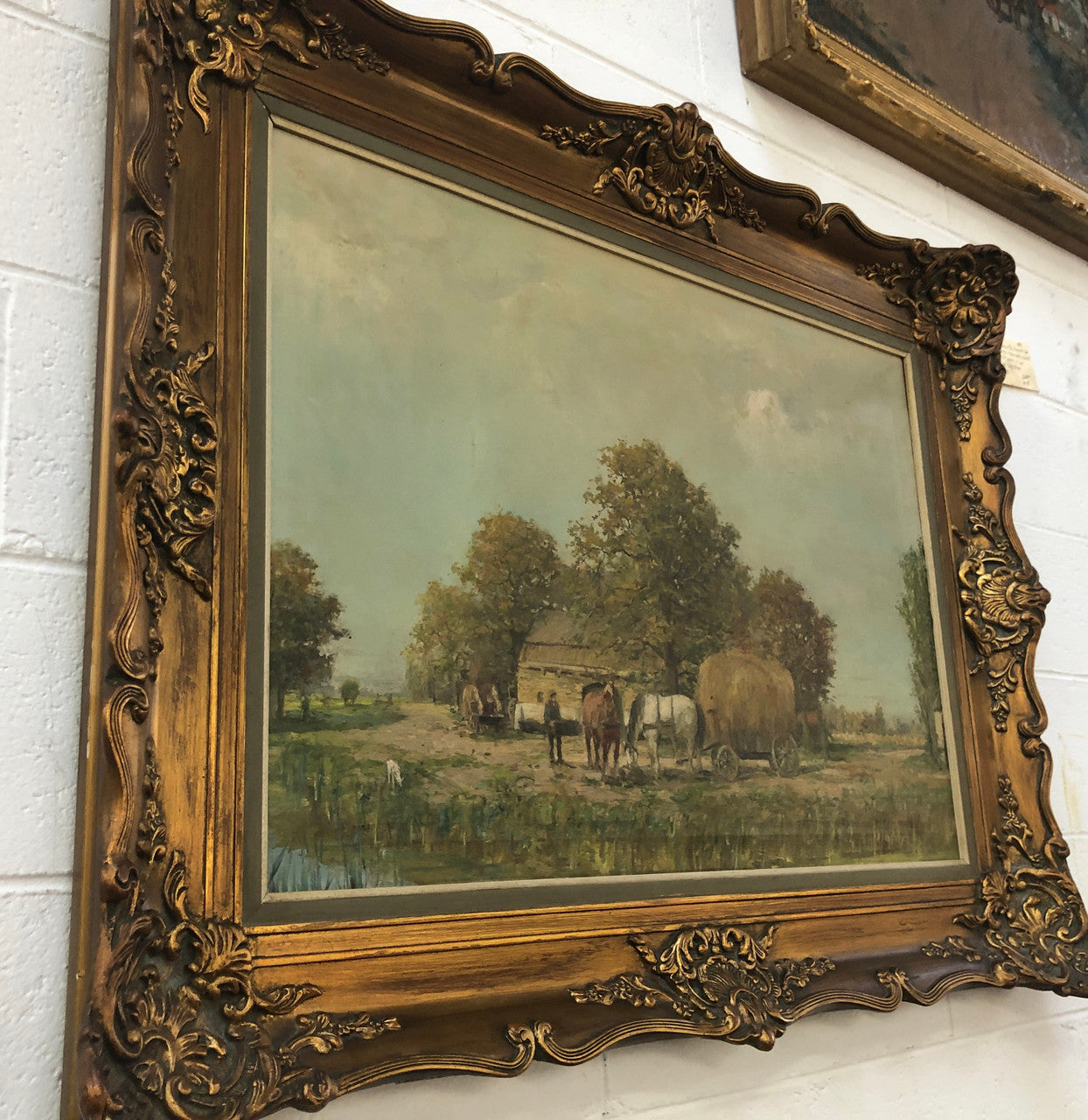 Beautiful Framed French Oil on Canvas