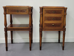 Impressive Pair Henry II Style Walnut Bedsides | Antique & Vintage | Moonee Ponds Antiques | Australia Wide Delivery