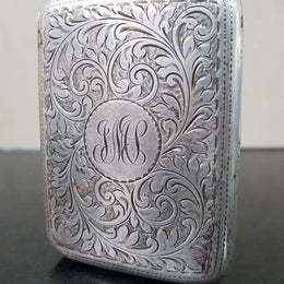 Birmingham Silver Card Case Hallmarked For sale at Moonee Ponds Antiques Airport West Showroom