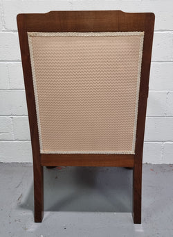 Australian Fiddleback Blackwood Button Back Upholstered Armchair with Queen Anne Legs | Antique & Vintage | Moonee Ponds Antiques | Australia Wide Delivery