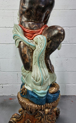 Italian Wooden 19th Century Blackamoor Lamp of Grand Proportions | Antique & Vintage | Moonee Ponds Antiques | Australia Wide Delivery