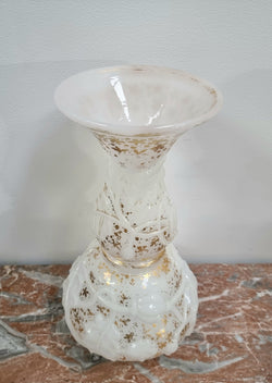 French 19th Century Milk Glass Embossed Vase | Antique & Vintage | Moonee Ponds Antiques | Australia Wide Delivery