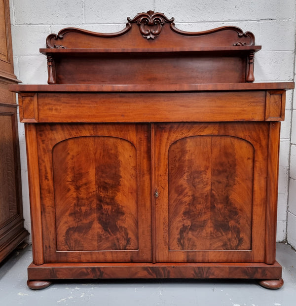 Beautiful Antique Rosewood Chiffonier with a cupboard, two doors and a drawer for all your storage needs . In good original detailed condition.
