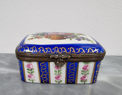 Lovely Antique Limoges Style Hand Painted Porcelain Casket Trinket Box | Antique & Vintage | Moonee Ponds Antiques | Australia Wide Delivery